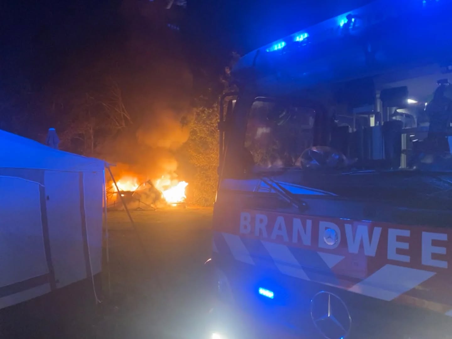 Caravan volledig uitgebrand op camping in Middelburg