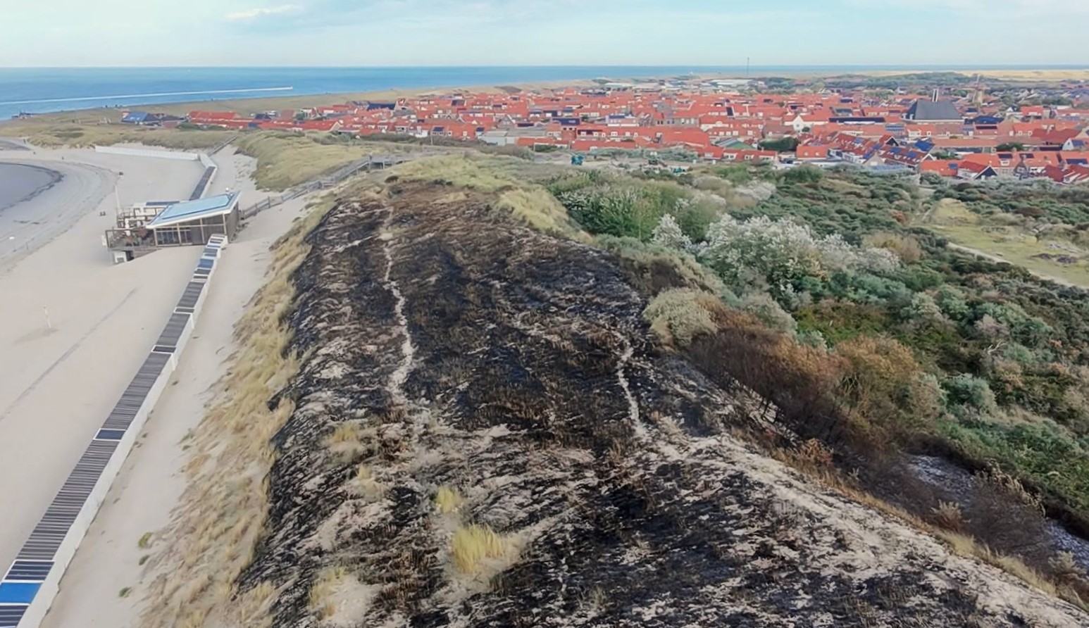 Grote duinbrand bij Westkapelle